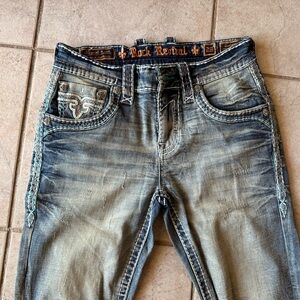 Rock Revival Men's - Quenty - size 29 - Faded Blue Slim Jeans